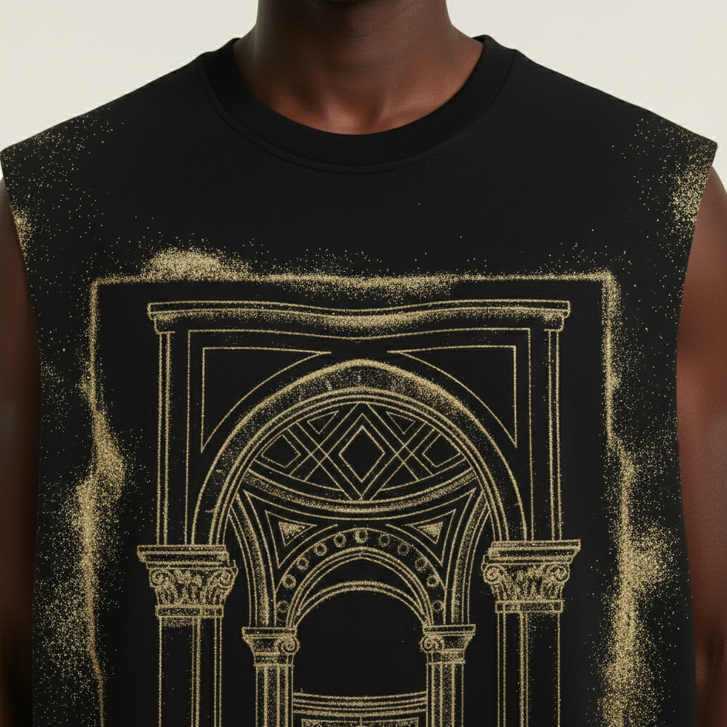 24K GOLD DUST SLEEVELESS T-SHIRT